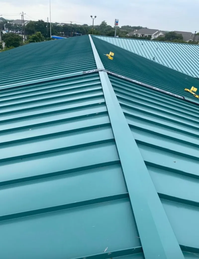 Green commercial metal roof ridge and valley for Metal Roof Repair in Rossford